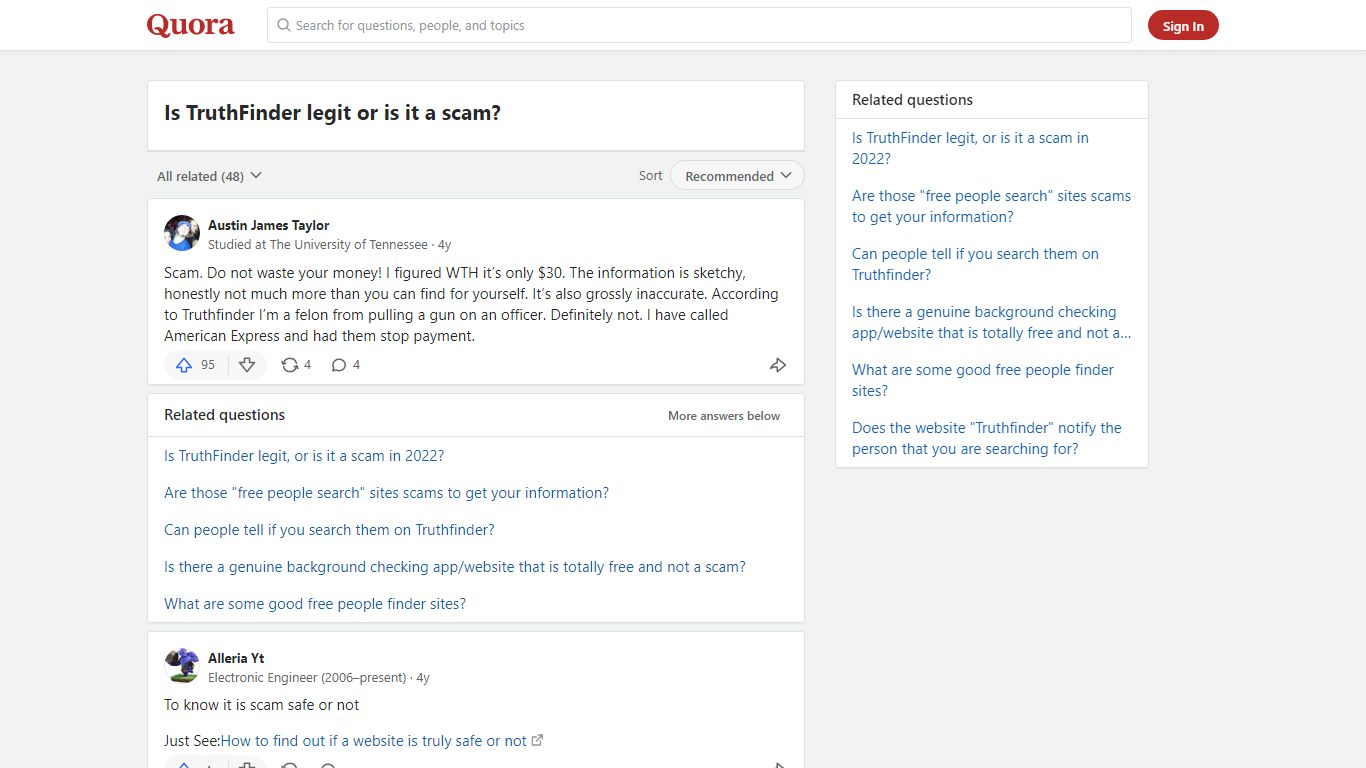 Is TruthFinder legit or is it a scam? - Quora